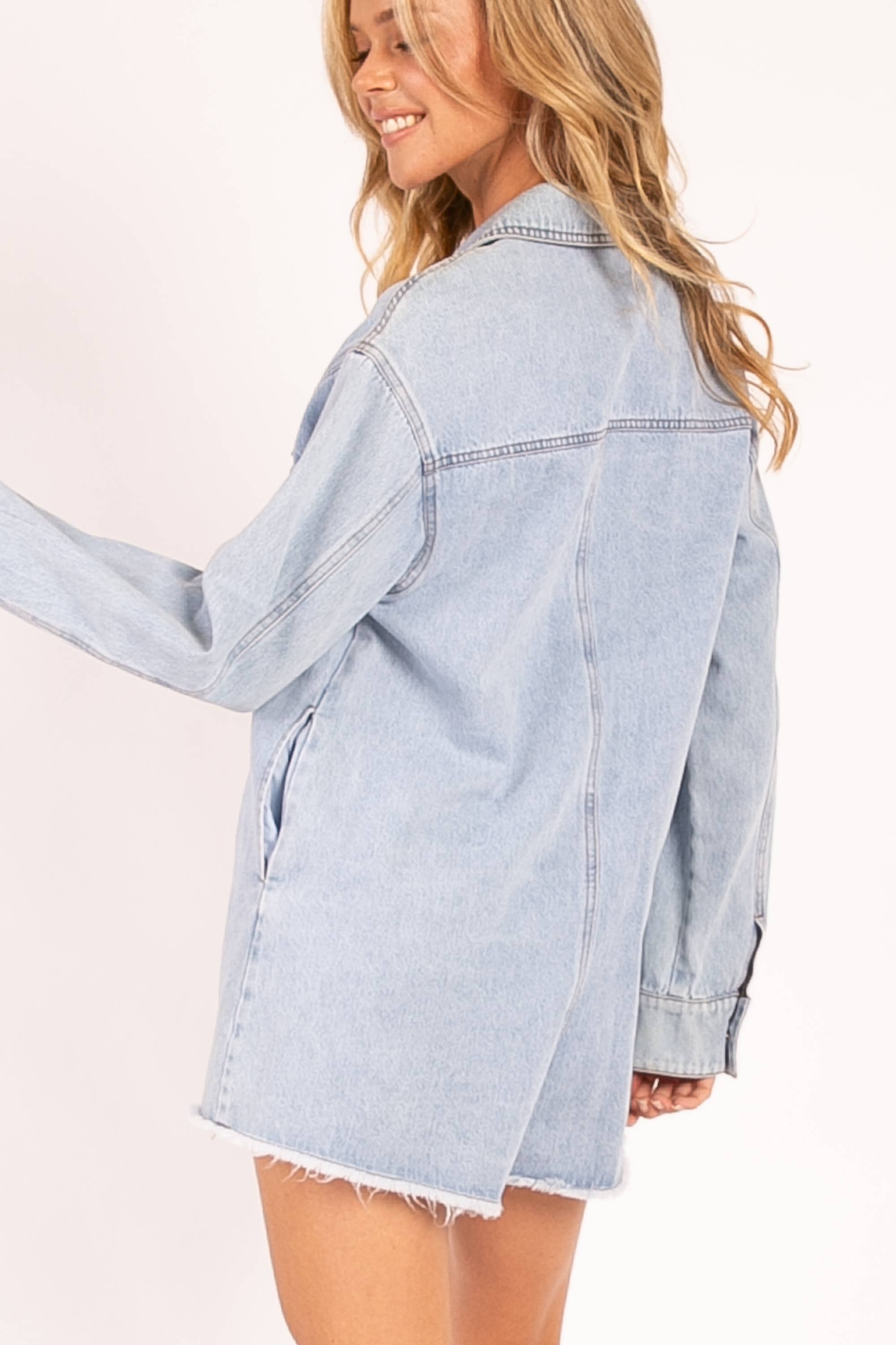 Relaxed Denim Romper: