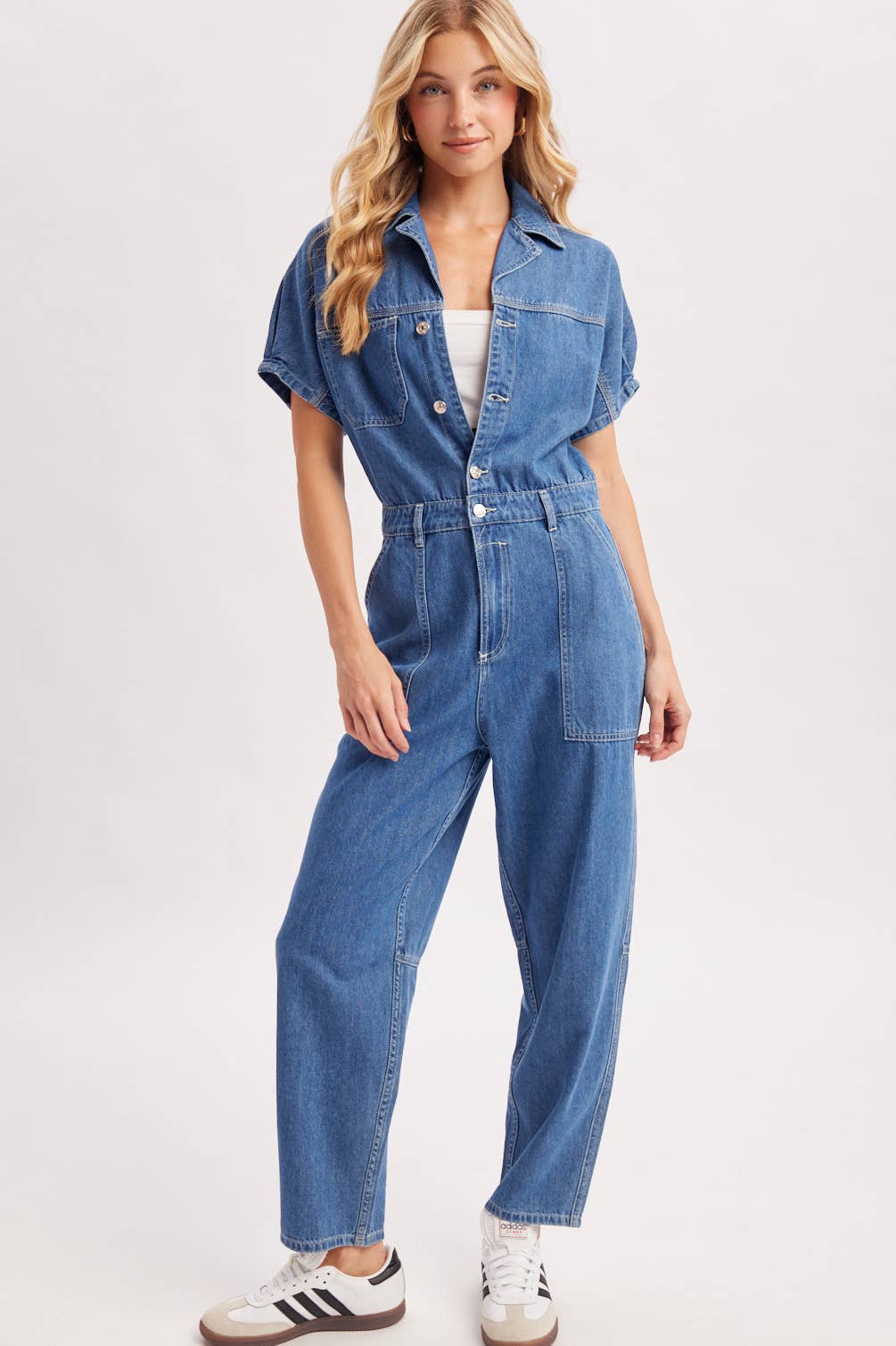 Denim Utility Jumpsuit