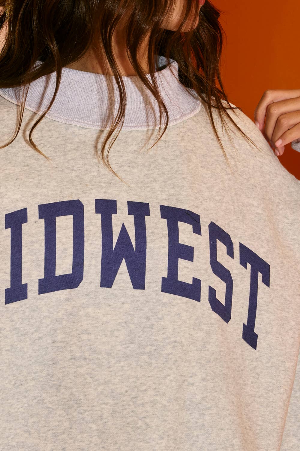 MIDWEST Reversible Sweatshirt: Heather Grey