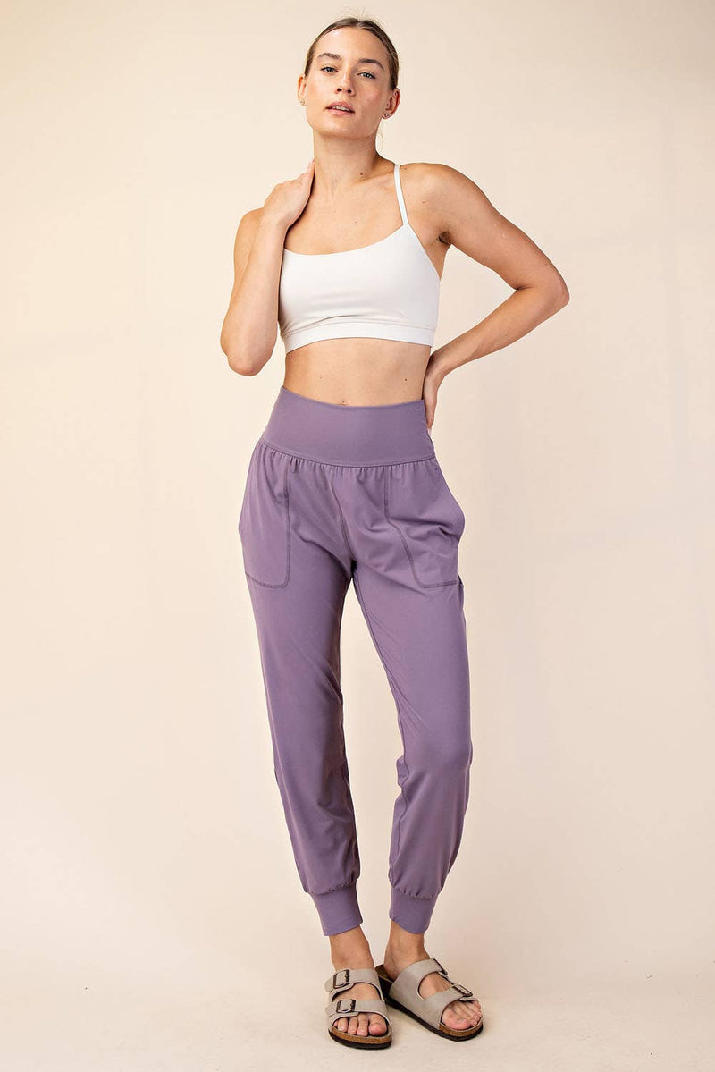 Butter Soft Joggers :White Pearl