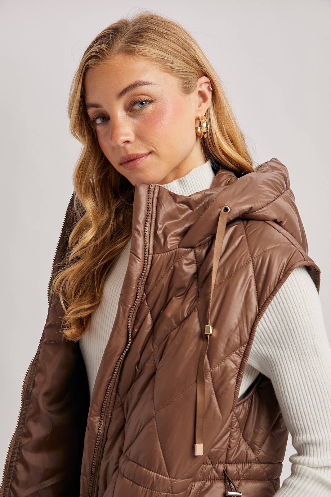 Diamond Puffer Vest: Coco