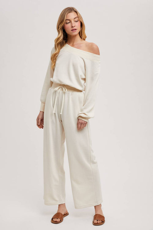 OFF THE SHOULDER JUMPSUIT: