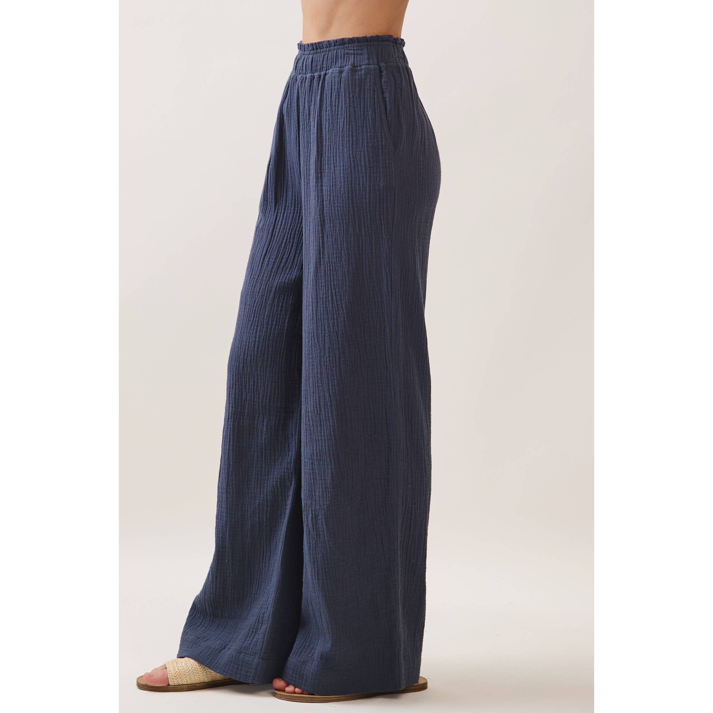 Double Gauze Pants: Denim