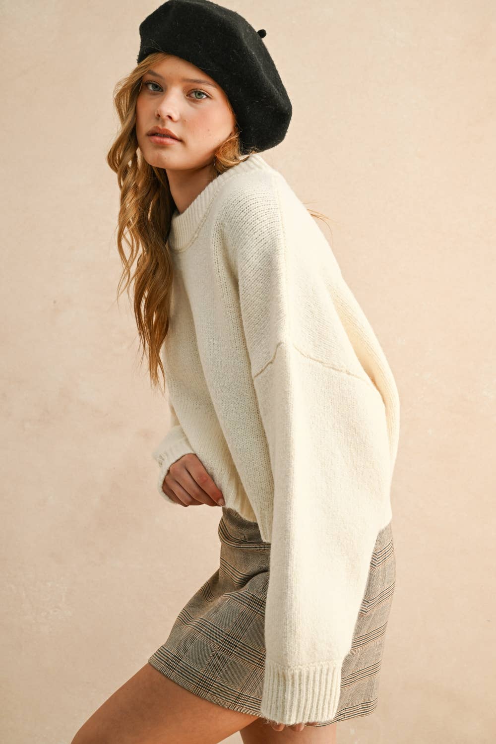 Ivory Round Neck Sweater