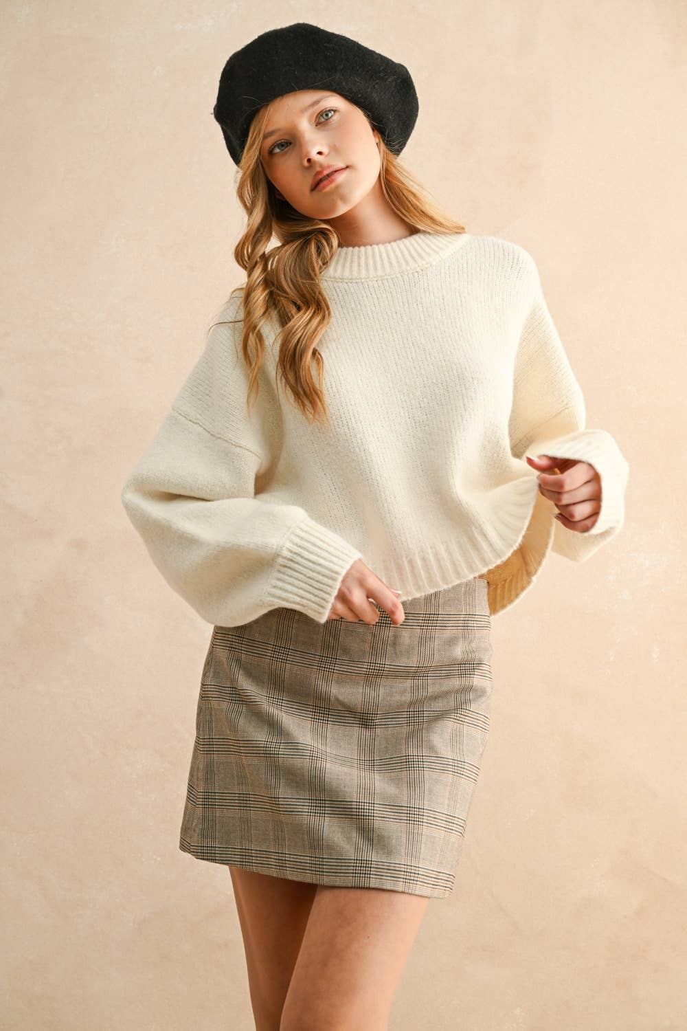 Ivory Round Neck Sweater