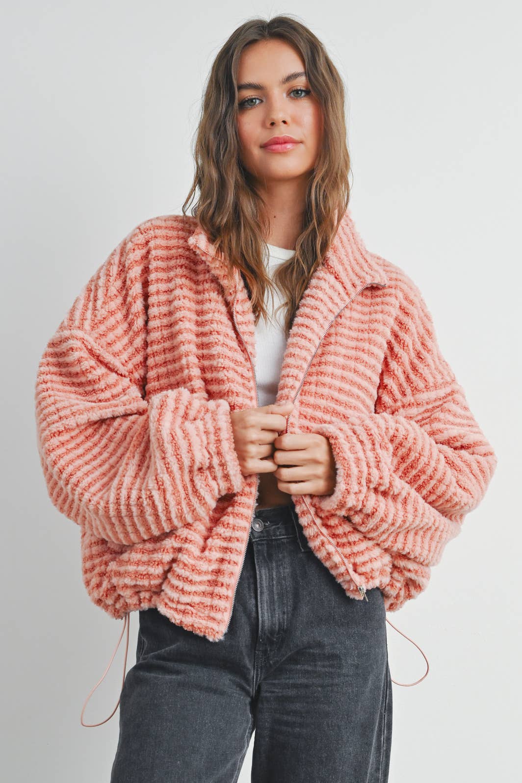 Collared Puff Jacket Terracotta