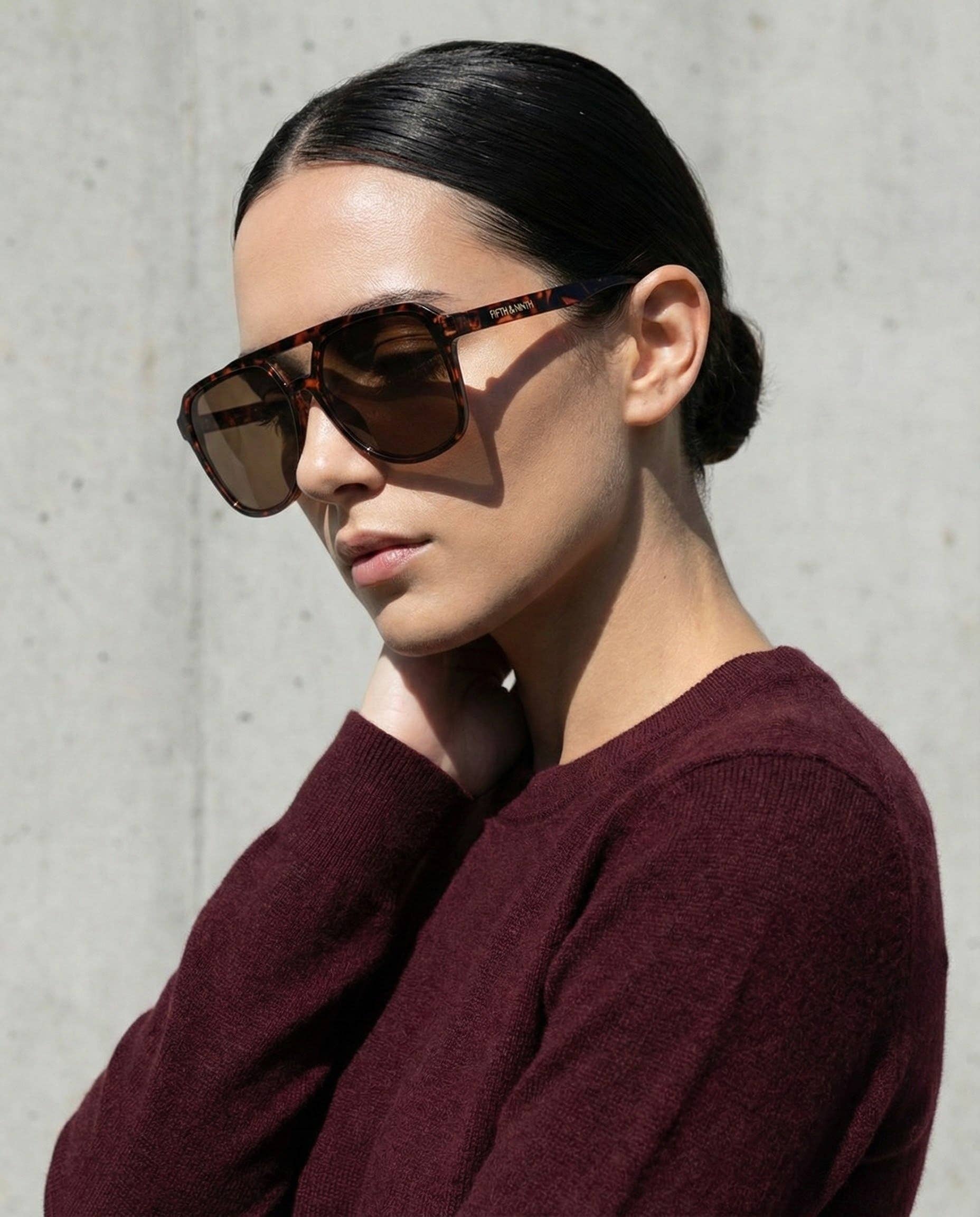 Lagos Sunglasses: Maroon