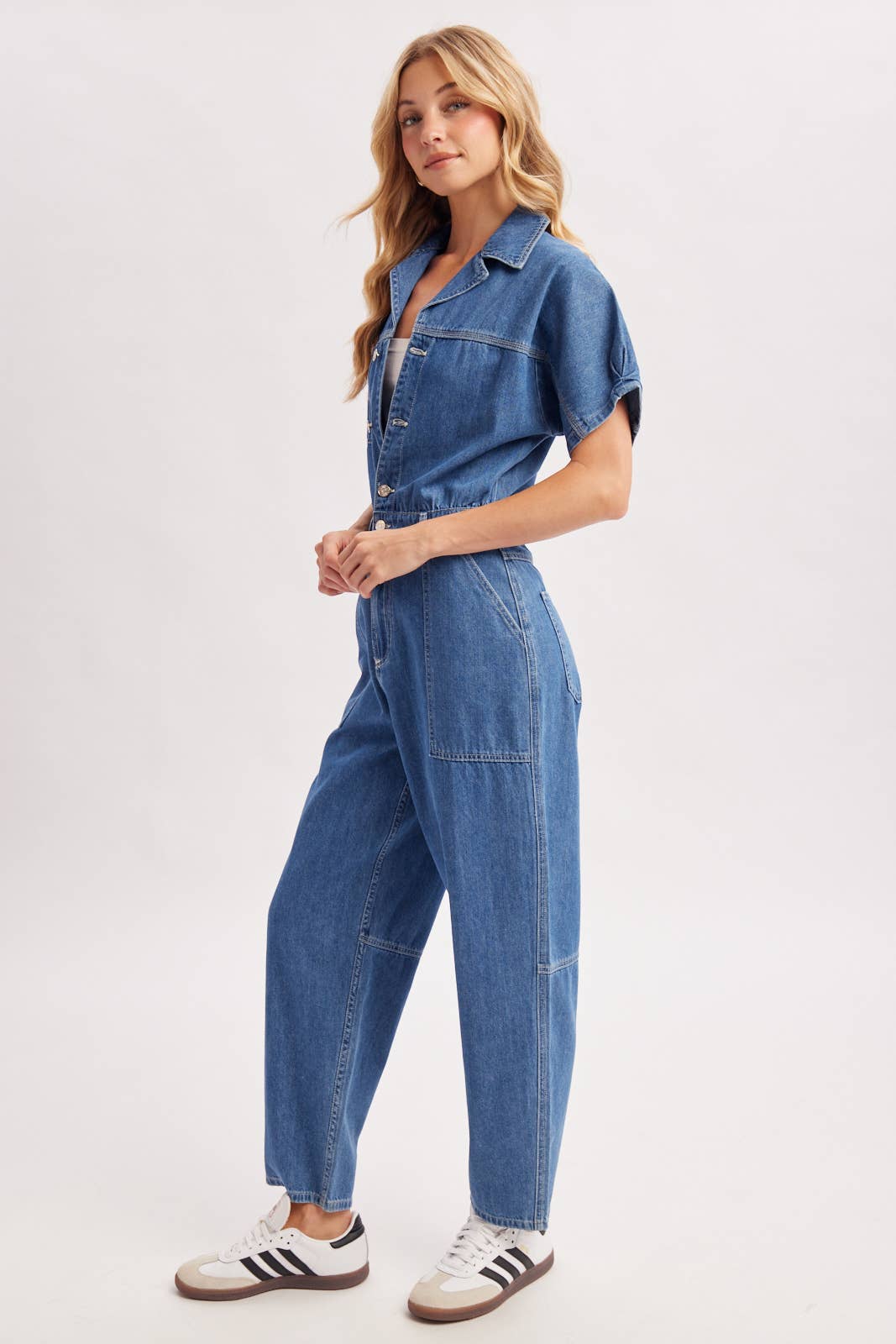 Denim Utility Jumpsuit