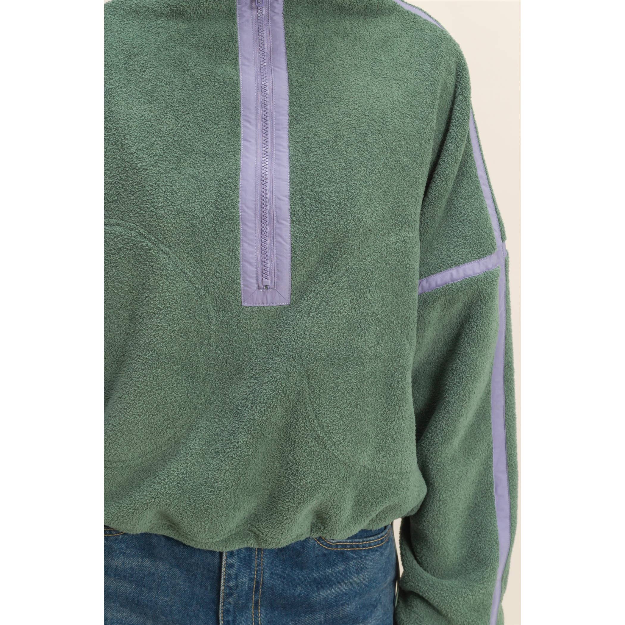 Fleece Pullover Jacket: Pistachio