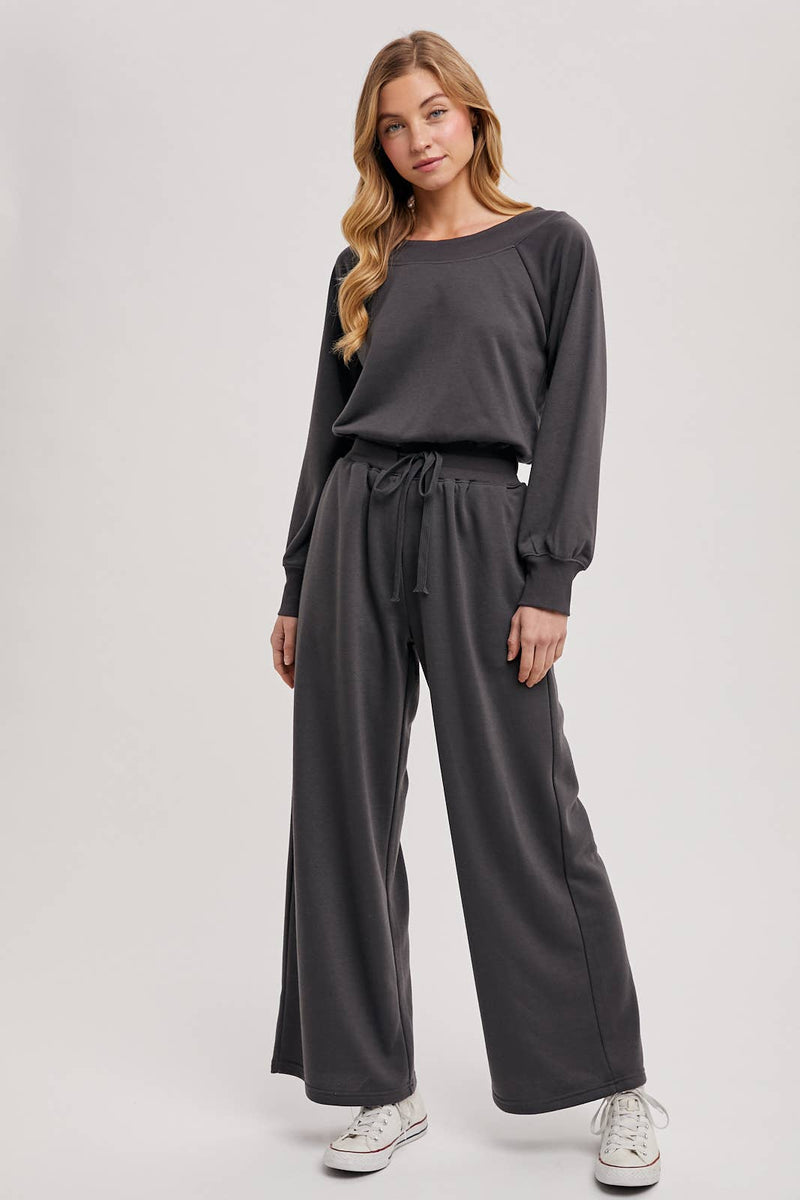 OFF THE SHOULDER JUMPSUIT: