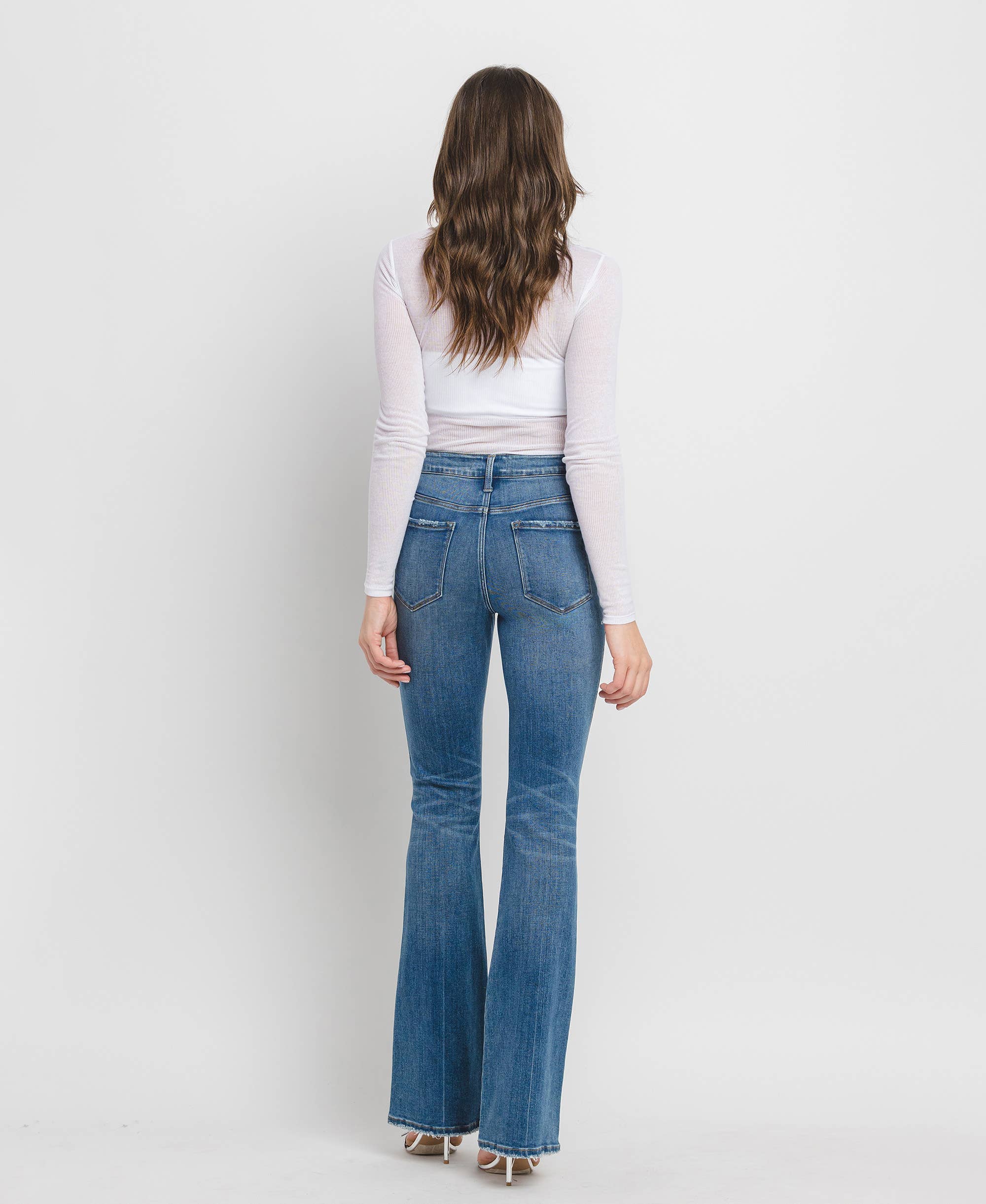 High Rise Bootcut Jeans:
