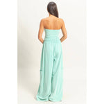 Tube Top Jumpsuit:BLACK