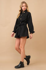 Twill Collared Denim Dress