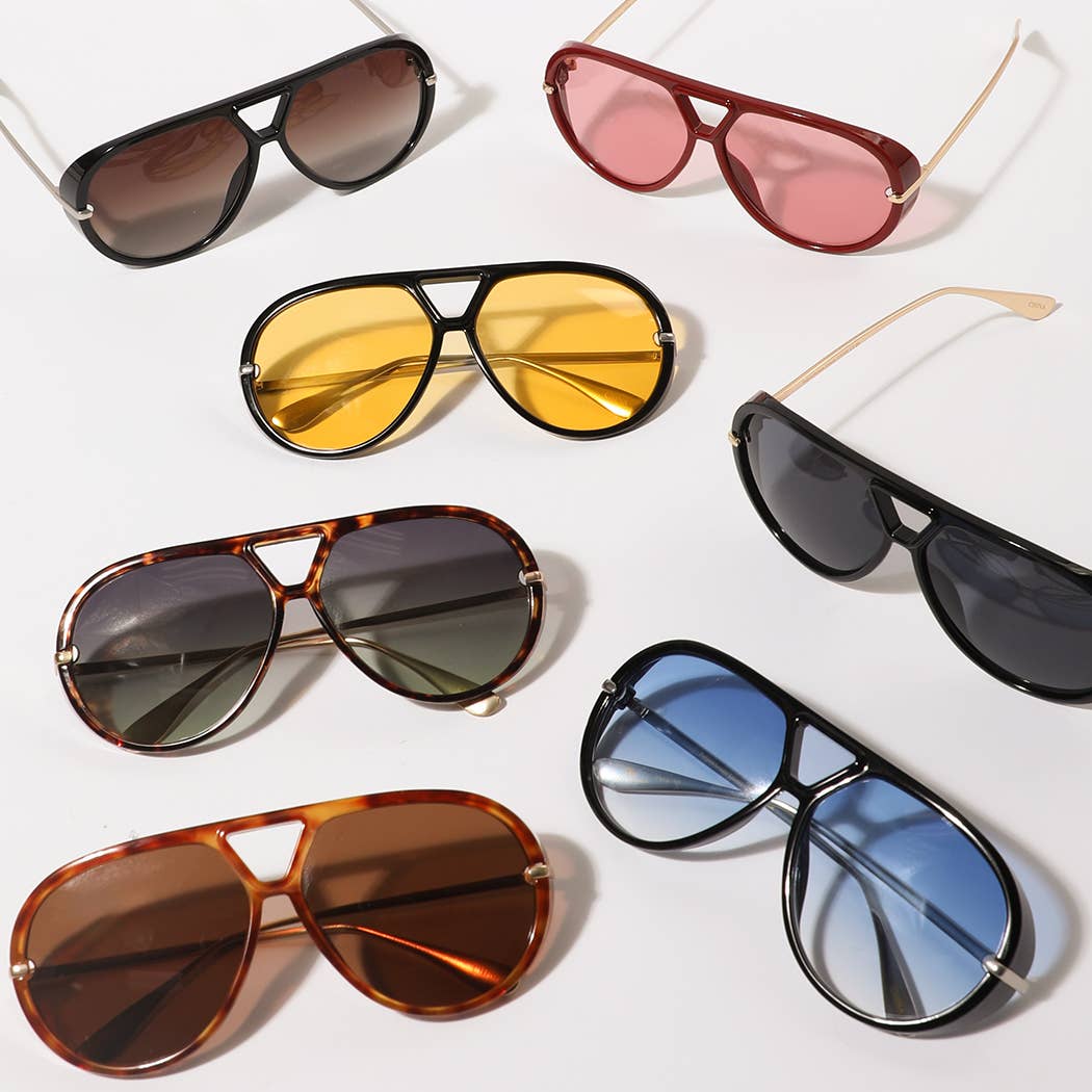 Retro Aviator Sunglasses: