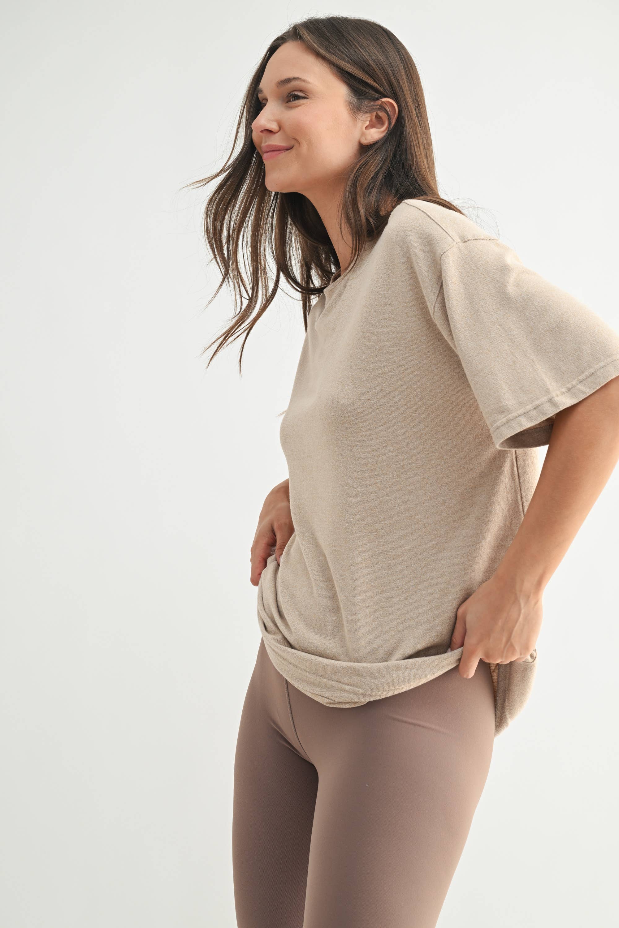 Oversized Boyfriend Tee Mocha