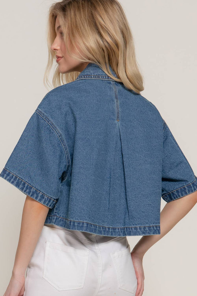 Short Sleeve Denim Jacket
