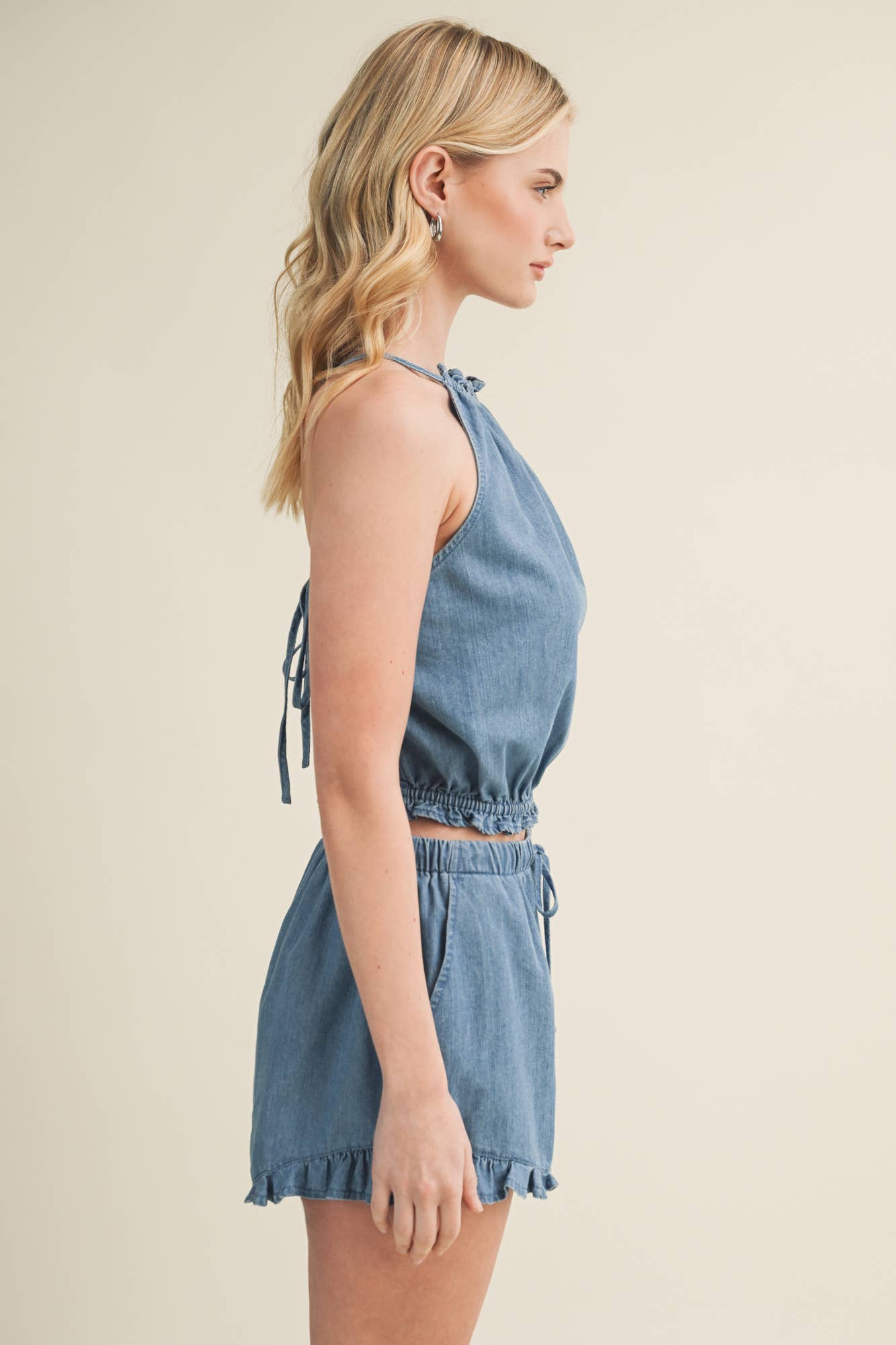 Washed Denim Halter