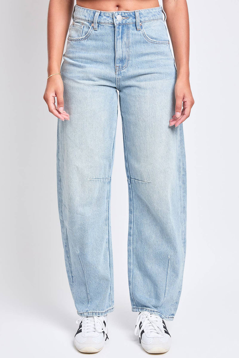 Relaxed Fit Detailed Barrel Jeans