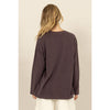 OVERSIZED LONG SLEEVE TEE PLUM