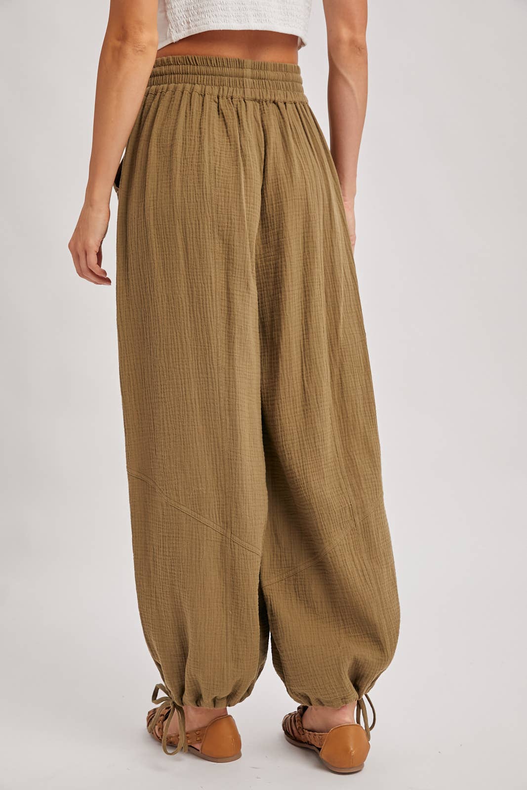 Harem Joggers: Lt. Olive