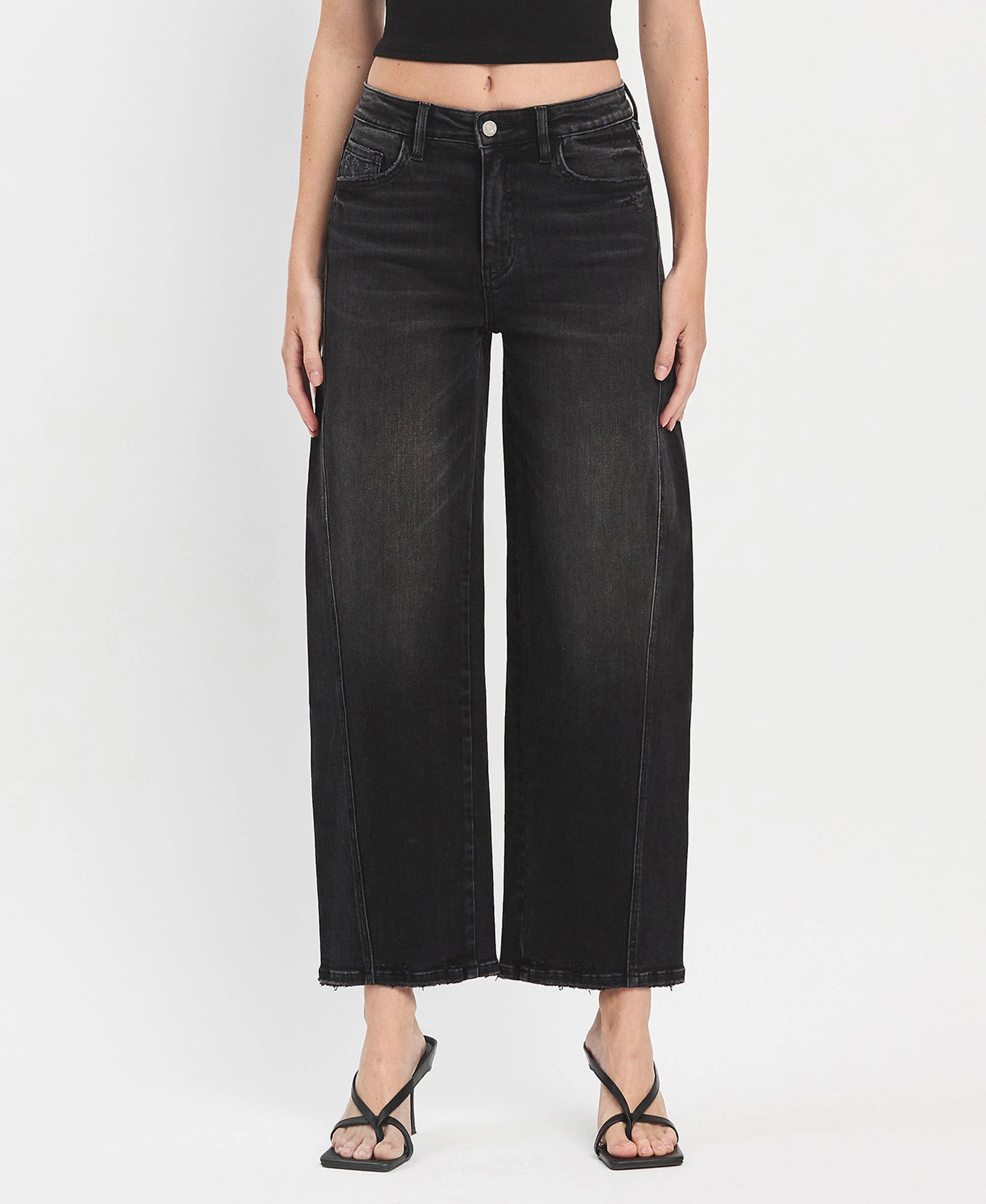 Panel Barrel Jeans