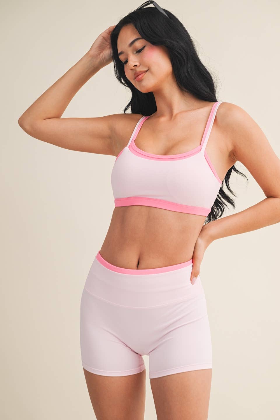Double Layered Sports Bra: Pink
