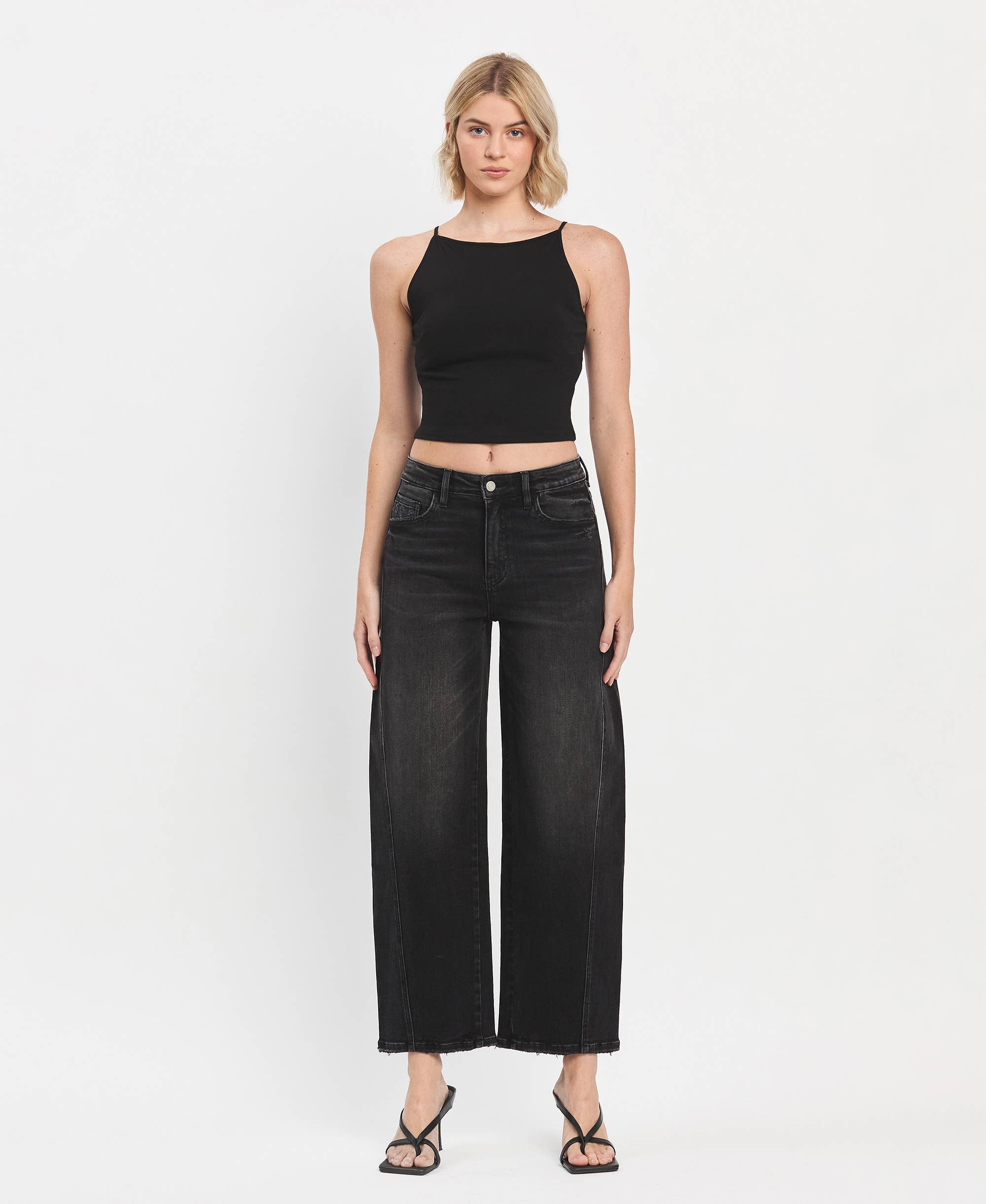 Panel Barrel Jeans