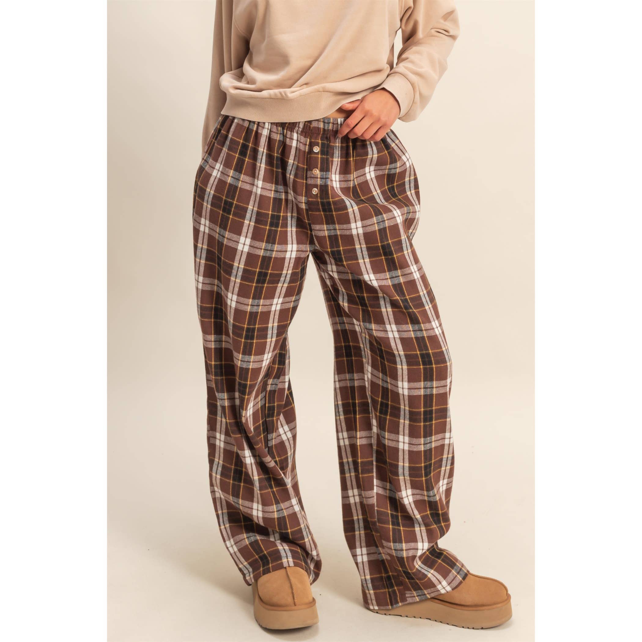 Flannel Lounge Pants: Navy