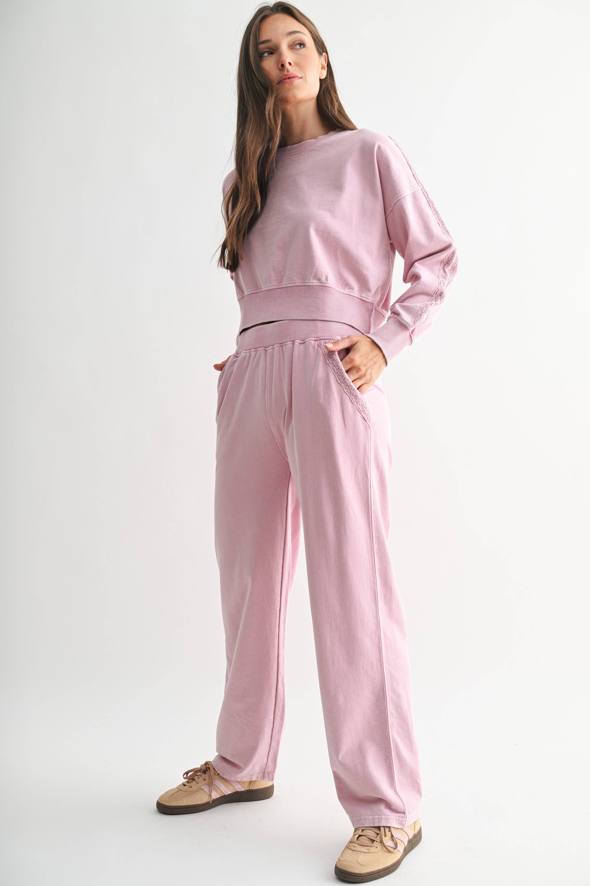 Soft Bloom Lounge Set: Mauve Mist