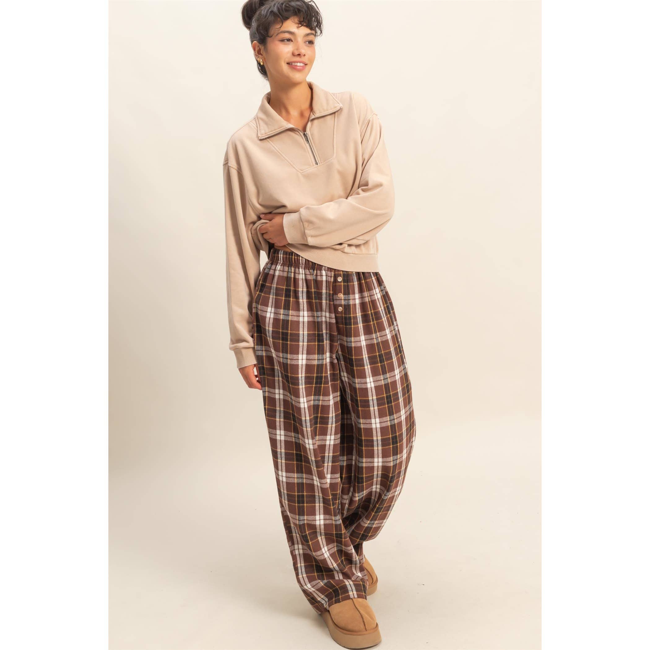 Flannel Lounge Pants: Navy