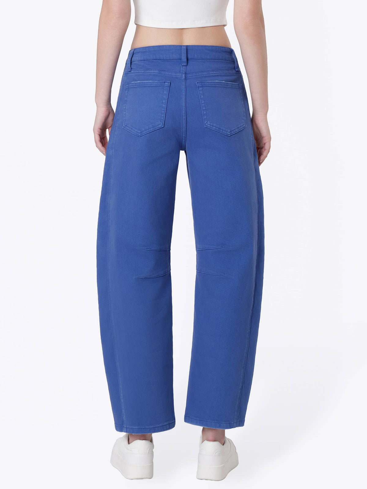 Darted Barrel Jeans: Beaucoup Blue