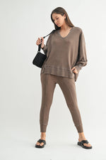 Waffle Knit Oversized:PLUM
