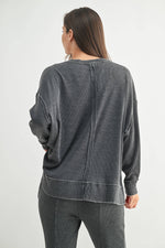 Waffle Knit Oversized:PLUM