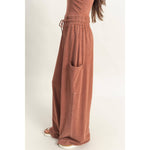 Tube Top Jumpsuit:BLACK