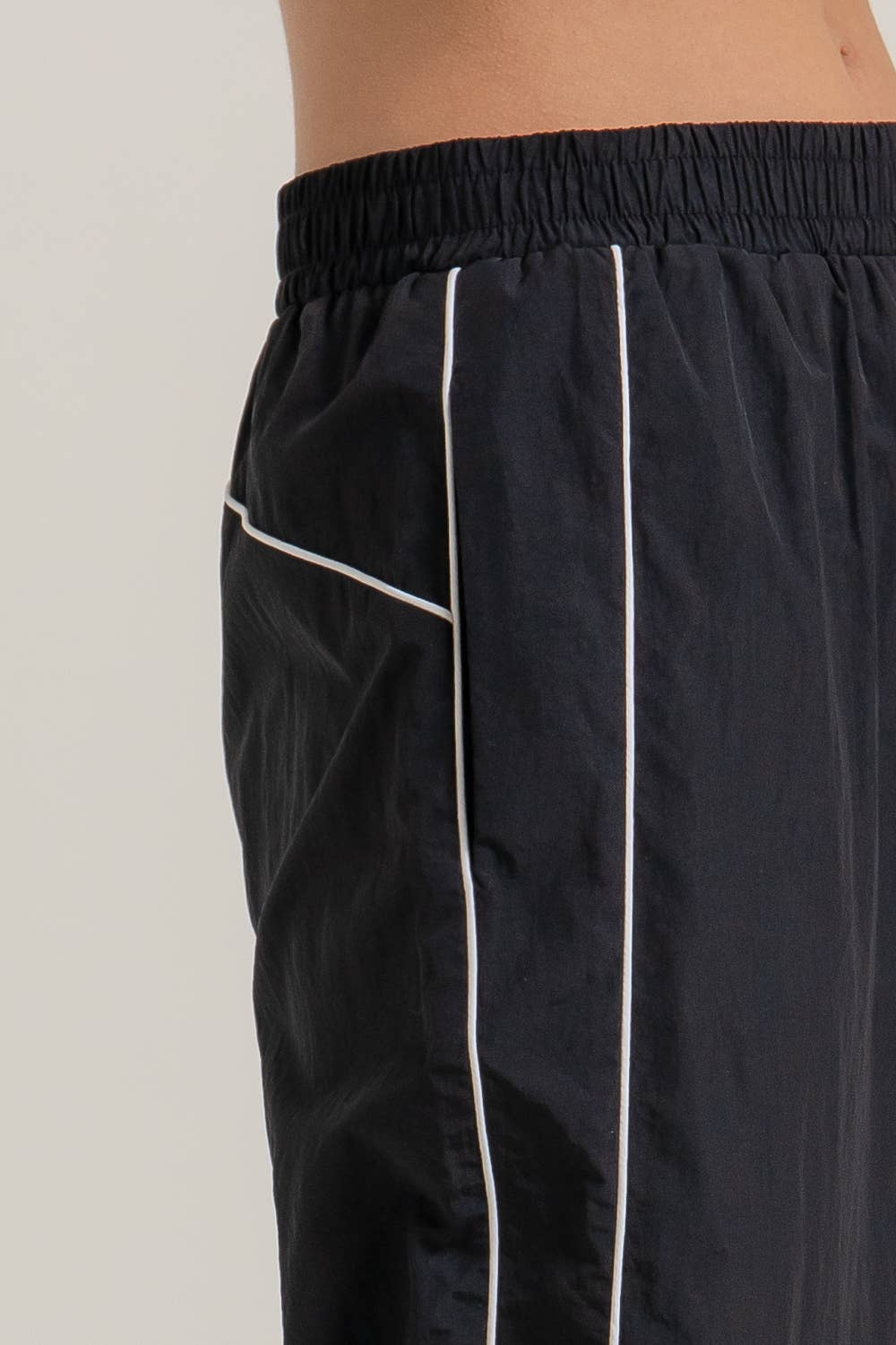 Anorak Track Pants: Black
