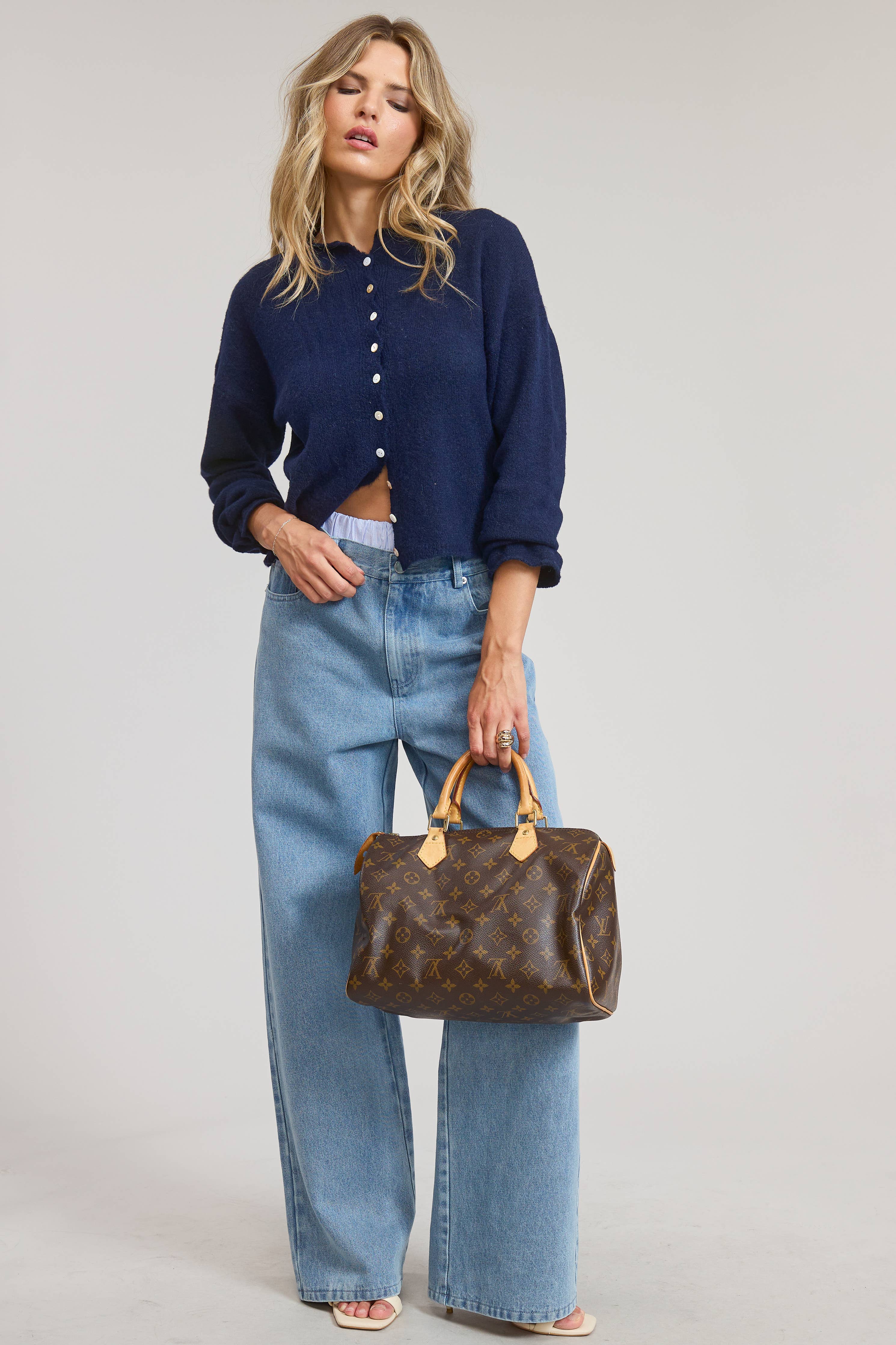 Essential Cardigan: Navy