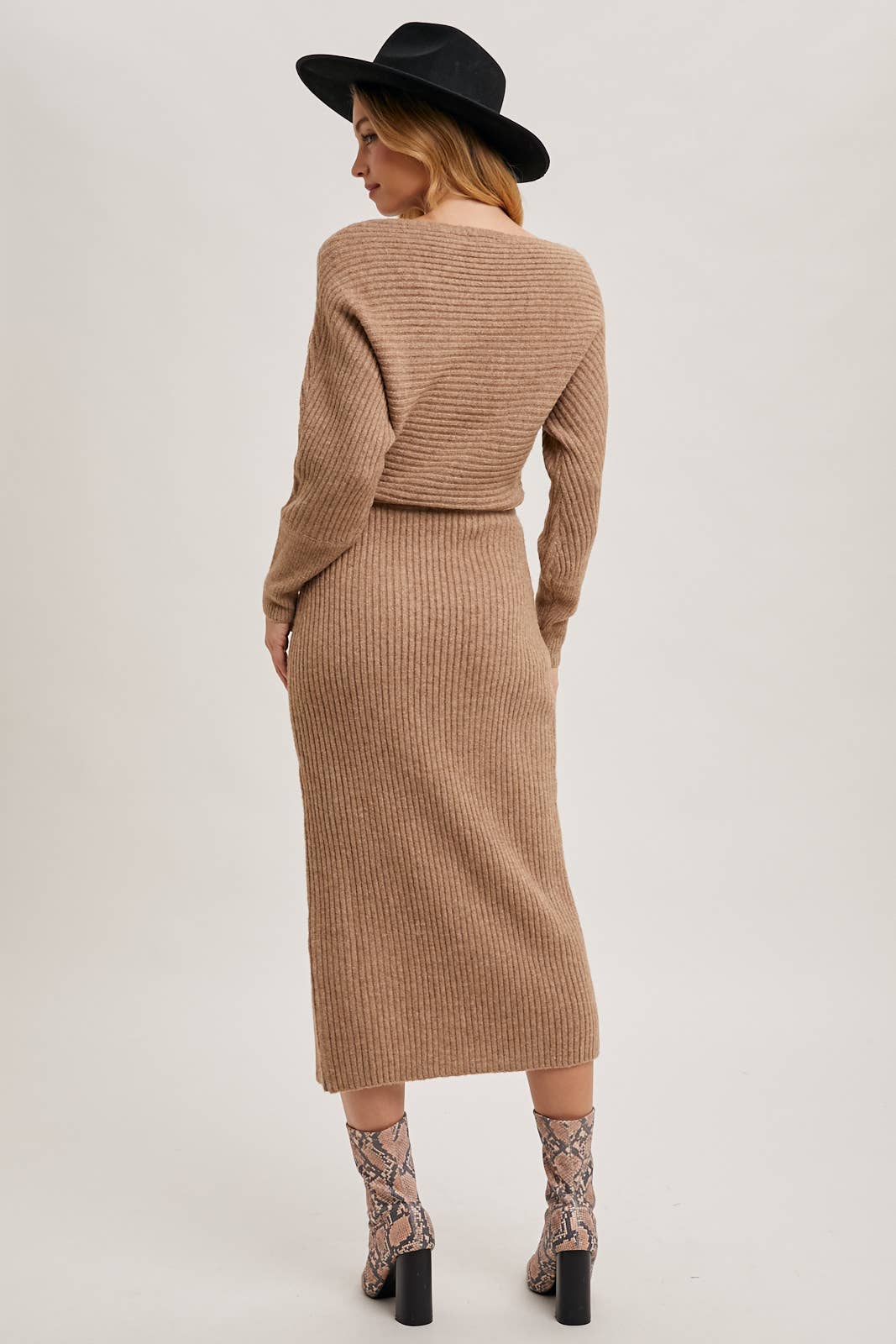 Off Side Sweater Dress: Oatmeal