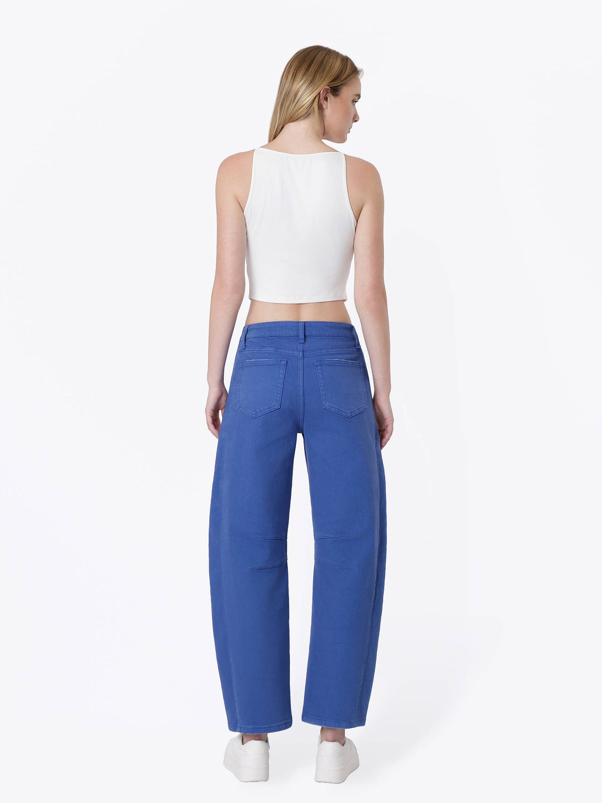 Darted Barrel Jeans: Beaucoup Blue