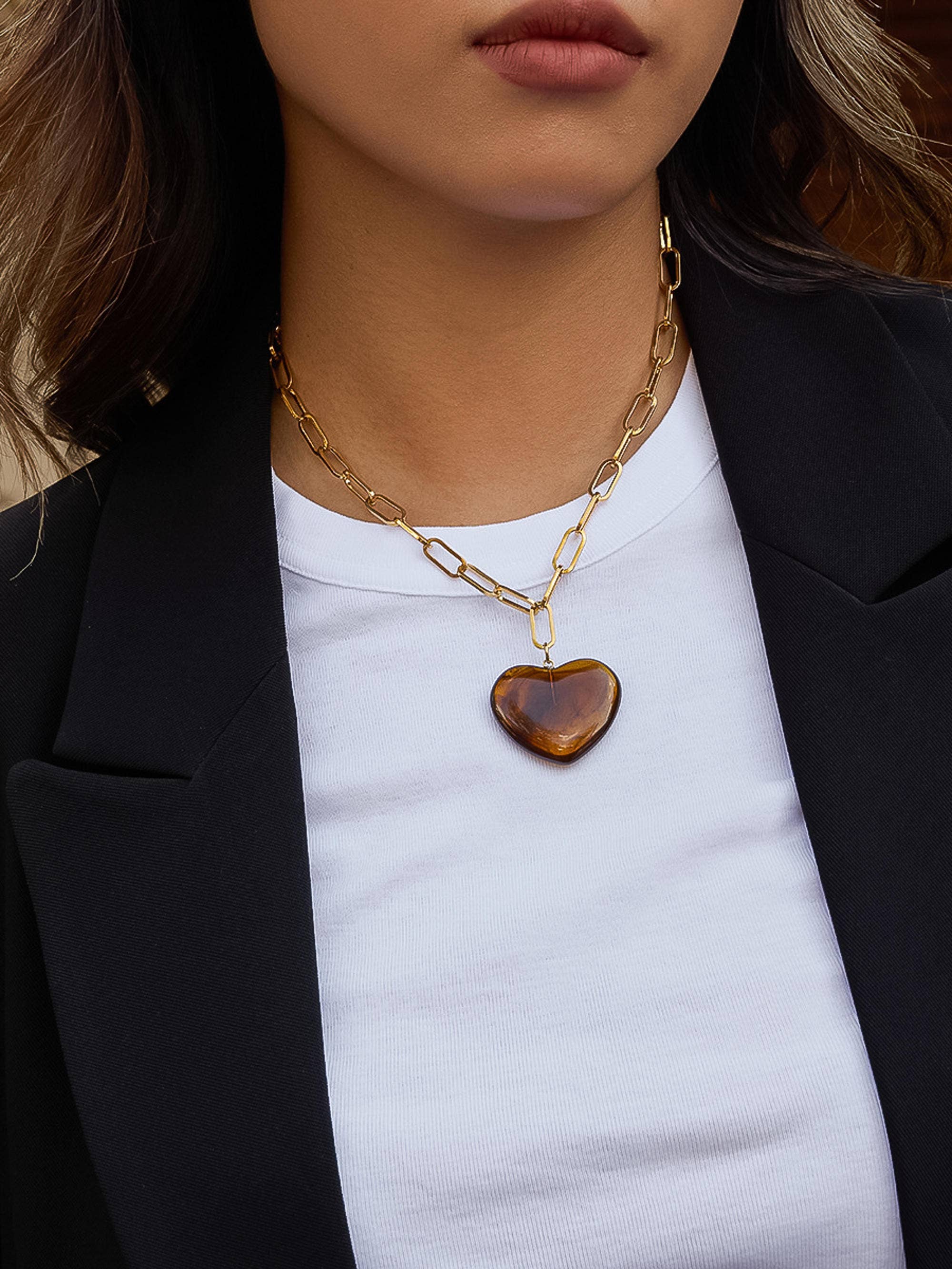 Rouelle 18K Gold Heart Chain Necklace