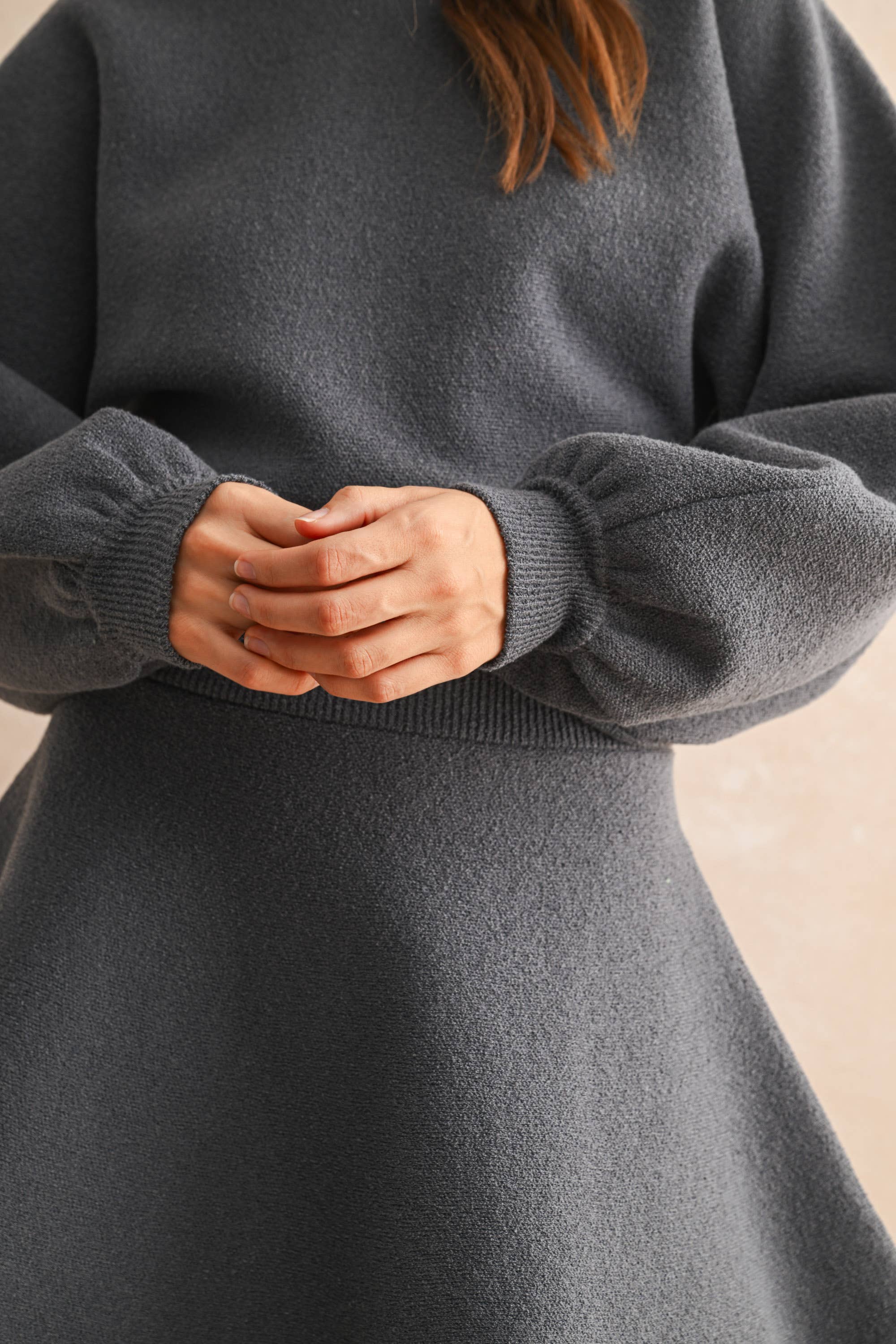 Balloon Sleeve Sweater Dress