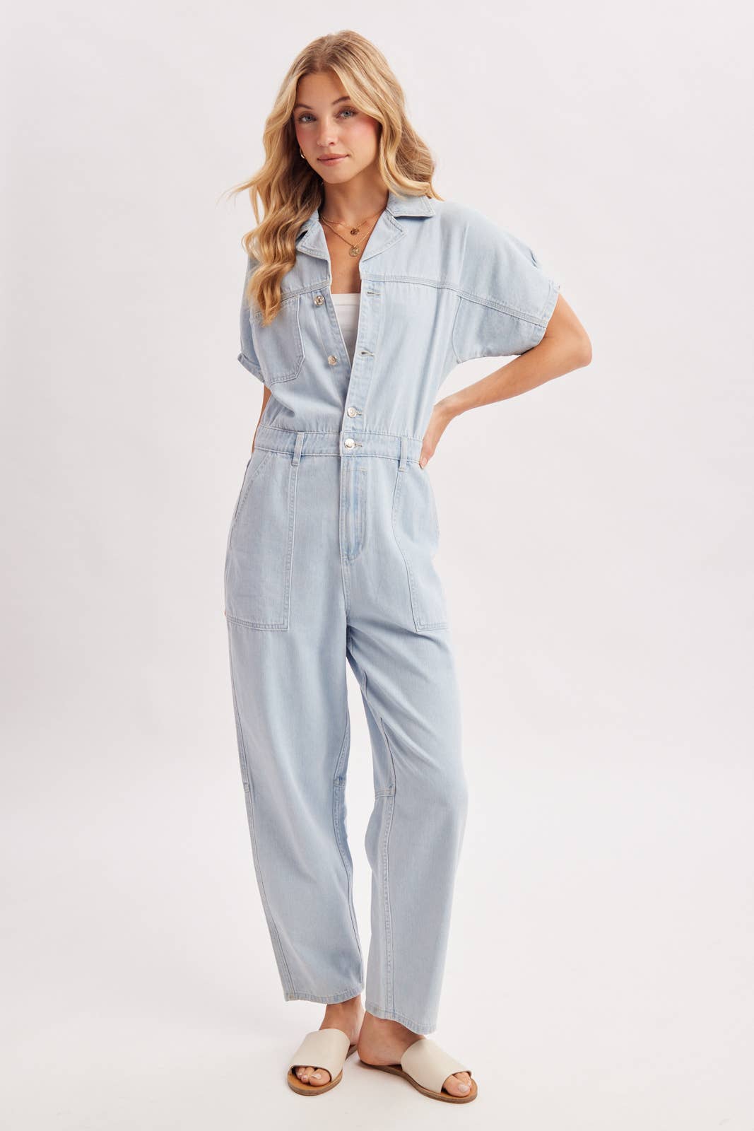 Lt. Denim Utility Jumpsuit