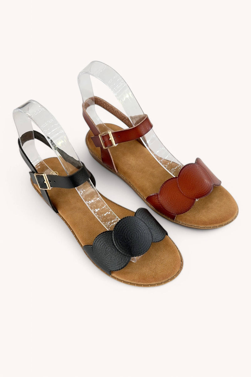 SCALLOP EDGE SANDALS