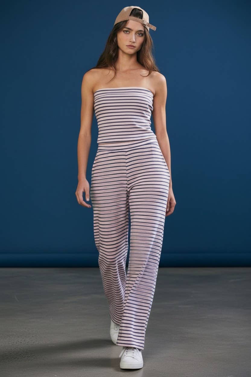 Stripe Pattern Set: Pink/Navy
