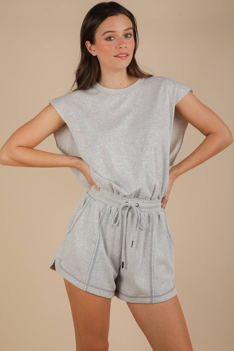 Washed Knit Romper