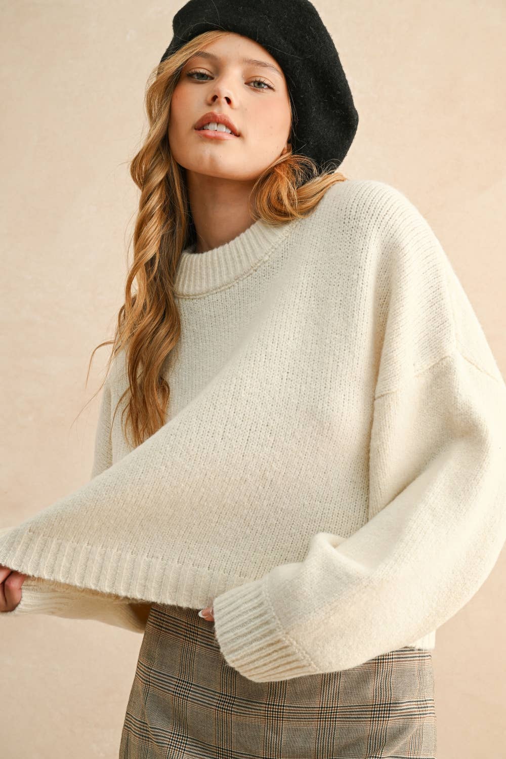 Ivory Round Neck Sweater