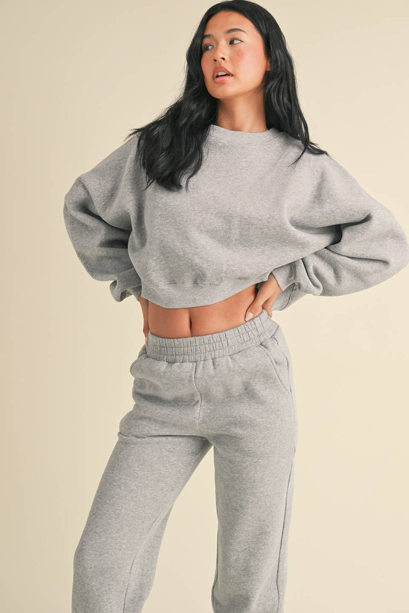 Fleece Oversized Crewneck GR