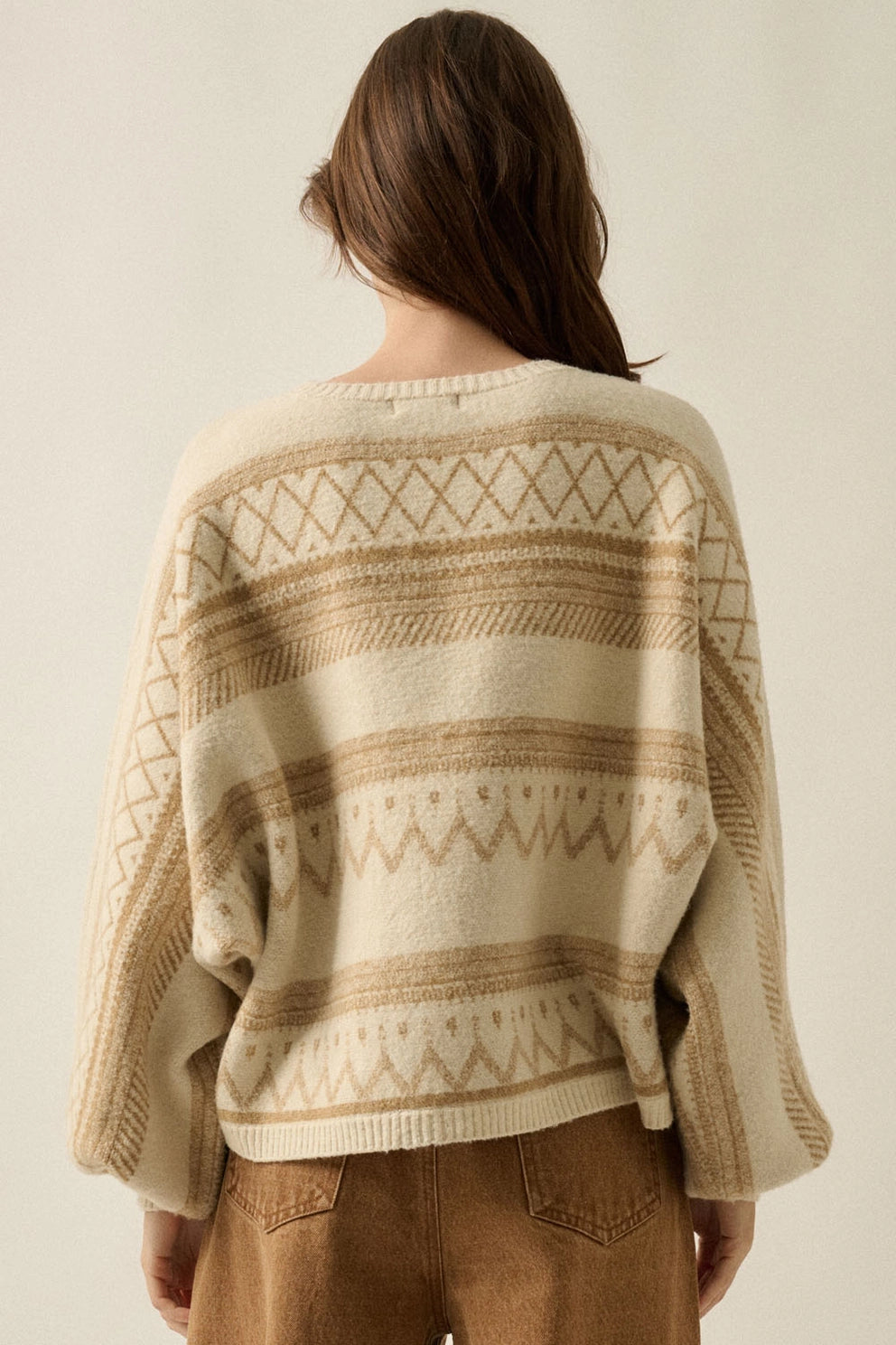 Fair Isle Sweater: Cream