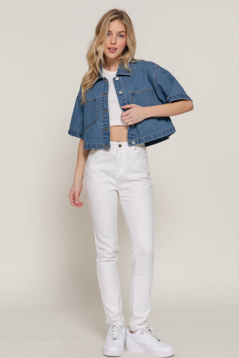 Short Sleeve Denim Jacket