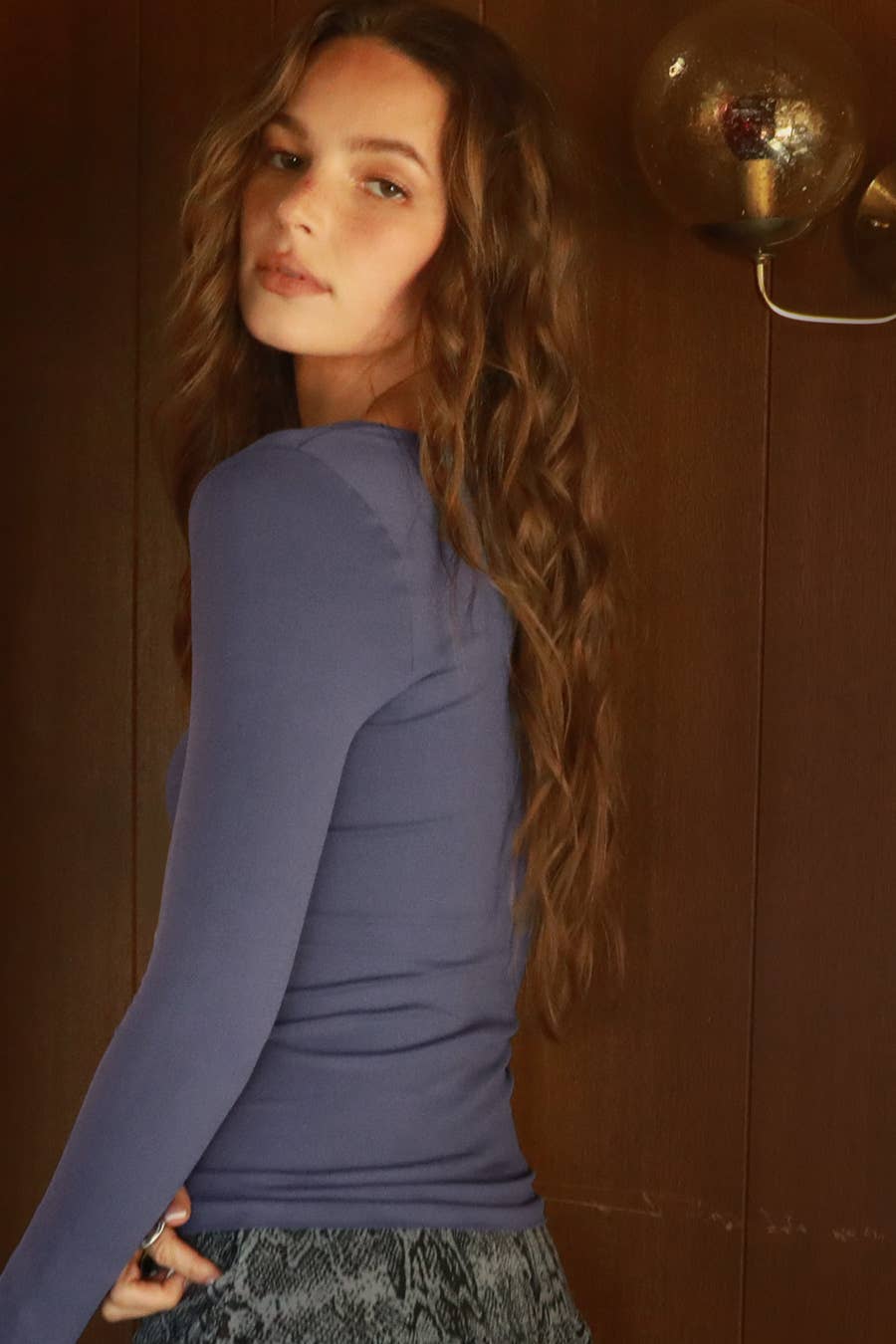 Sweetheart L/S Top: Crown Blue