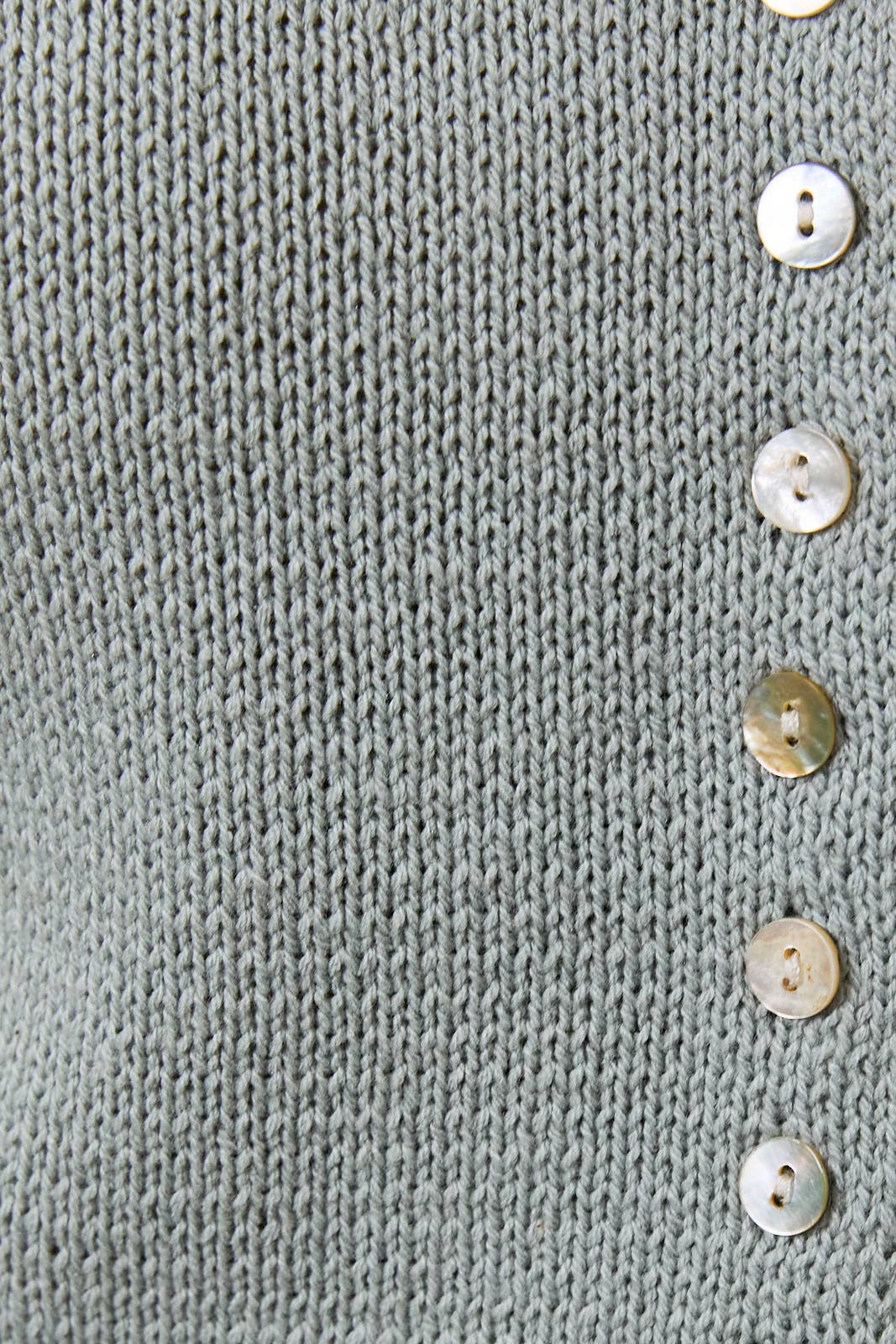 Button Sweater Top: Dusty Mint